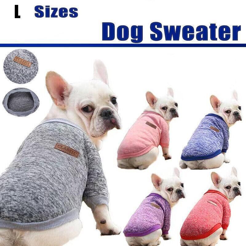 Blue Knitted Dog Sweater – Size L – supplier product photograph 2 of 14