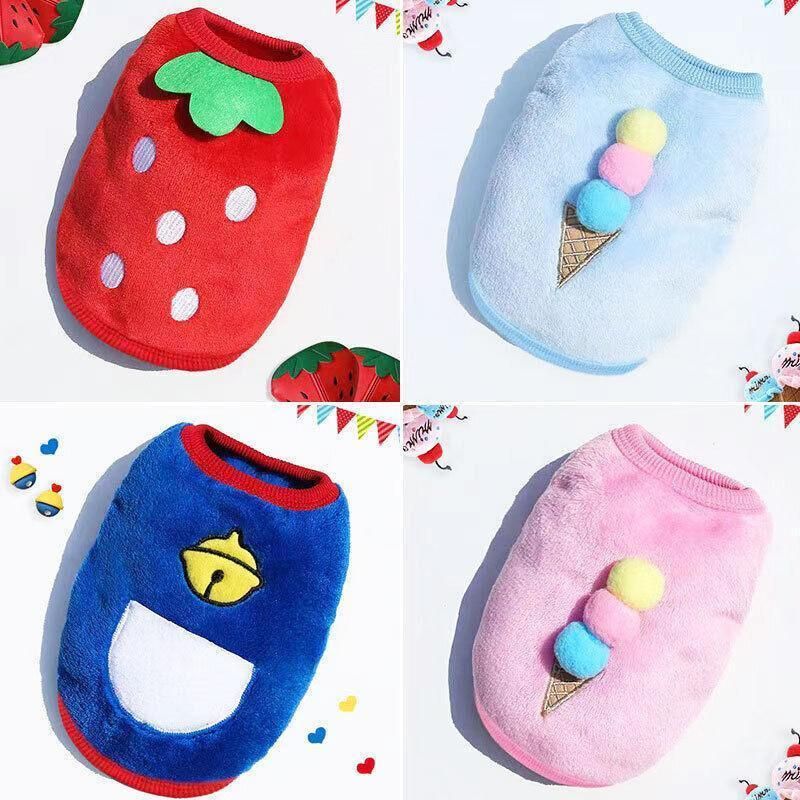 Fleece Pet Winter Jumper - Small, Blue Bell