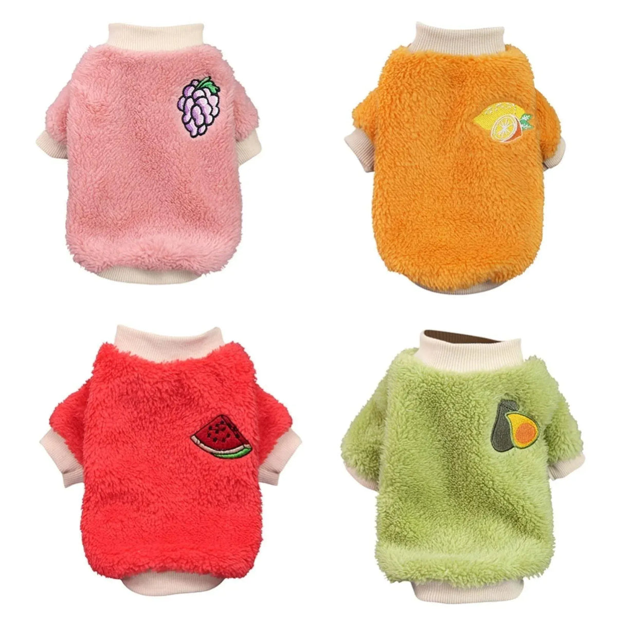 Fleece Puppy Winter Jumper - XS, Orange