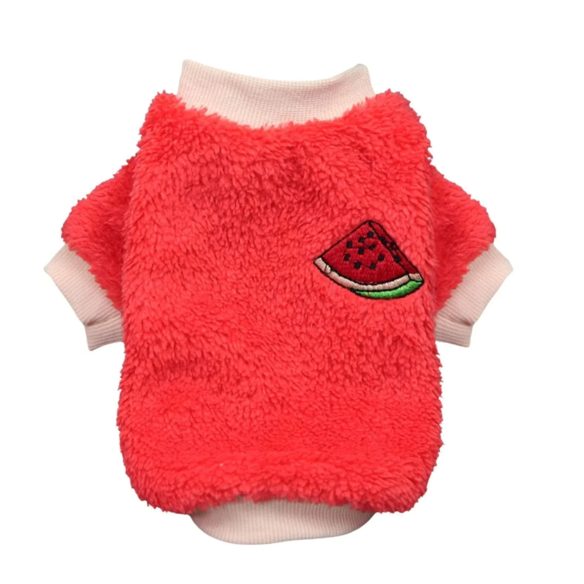 Fleece Puppy Winter Jumper - XS, Red