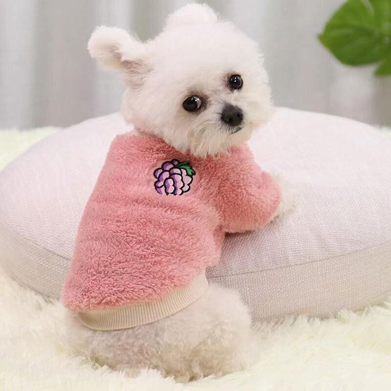 Fleece Puppy Winter Jumper - XS, Red