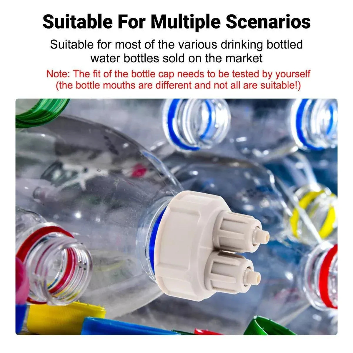 DIY Aquarium CO₂ Soda-Bottle Connector Caps - 10-Pack, 3.4 cm