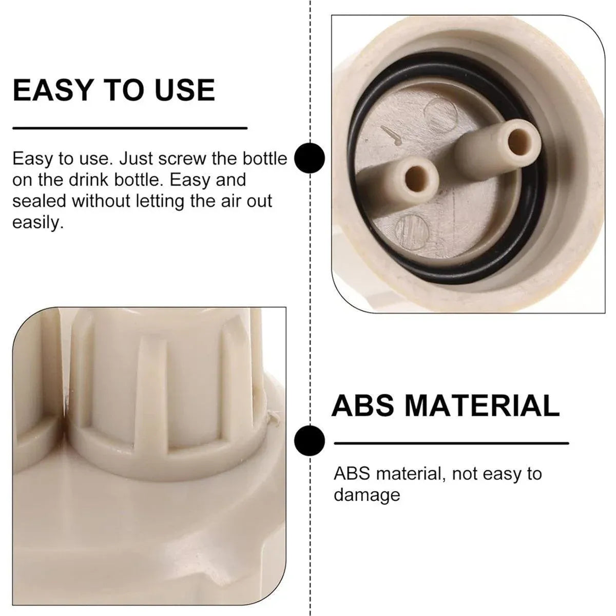 DIY Aquarium CO₂ Soda-Bottle Connector Caps - 10-Pack, 3.4 cm