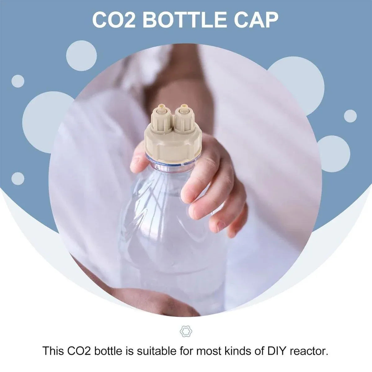 DIY Aquarium CO₂ Soda-Bottle Connector Caps - 10-Pack, 3.4 cm