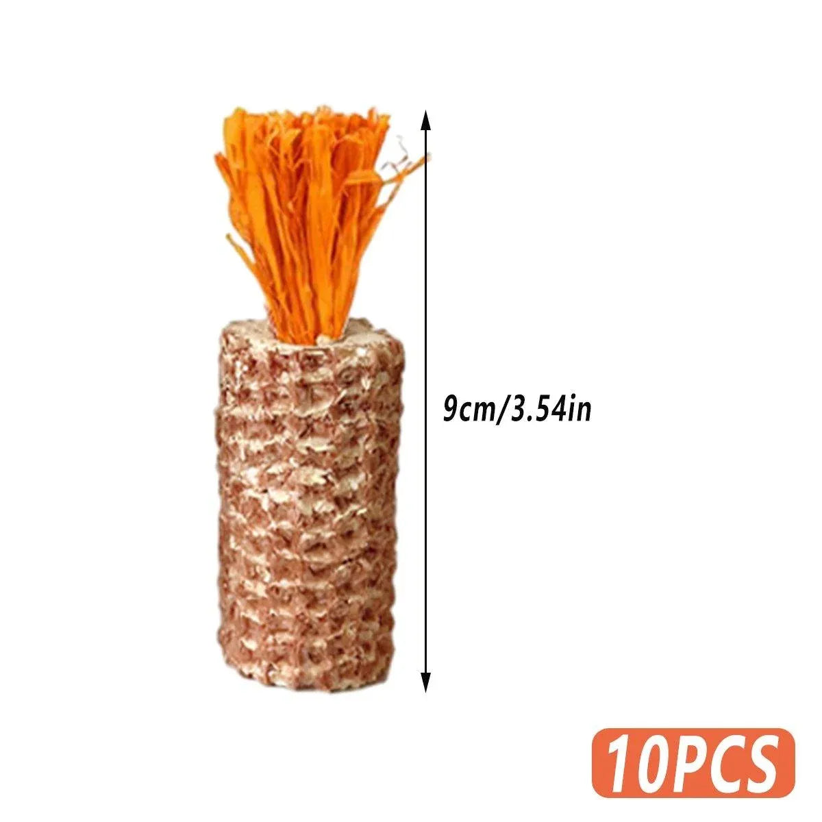 Corn-Cob-Style Small Pet Chew Toys - 10 Pack, 9 cm