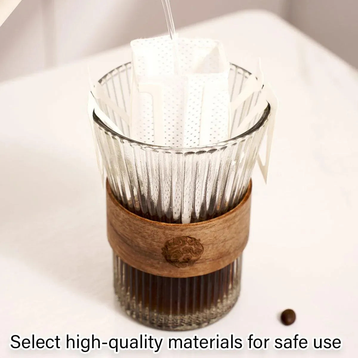 100-Pack Hanging-Ear Disposable Pour-Over Coffee Filter Bags