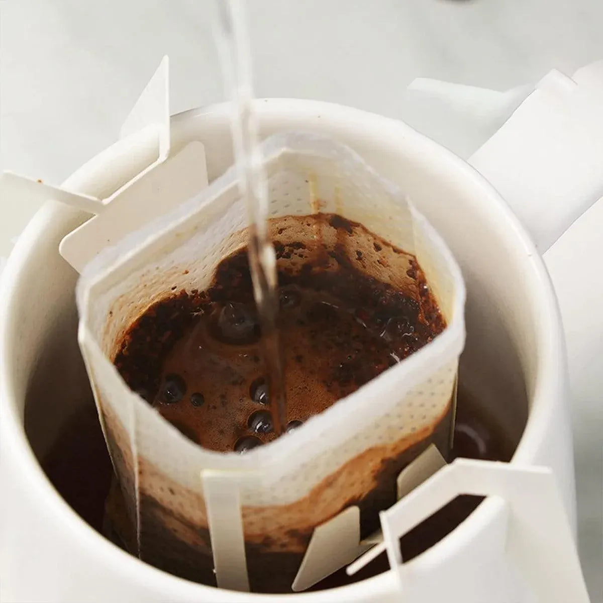 100-Pack Hanging-Ear Disposable Pour-Over Coffee Filter Bags