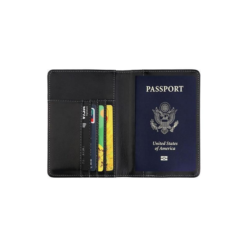 RFID Passport Holder Slim Leather Travel Wallet ID Card Cover Case for Men Women - Blue