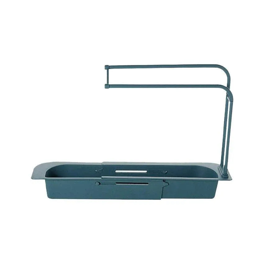 Telescopic Sink Rack Holder Expandable Storage Drain Basket Home Kitchen Kit - Blue — product image 1 of 13