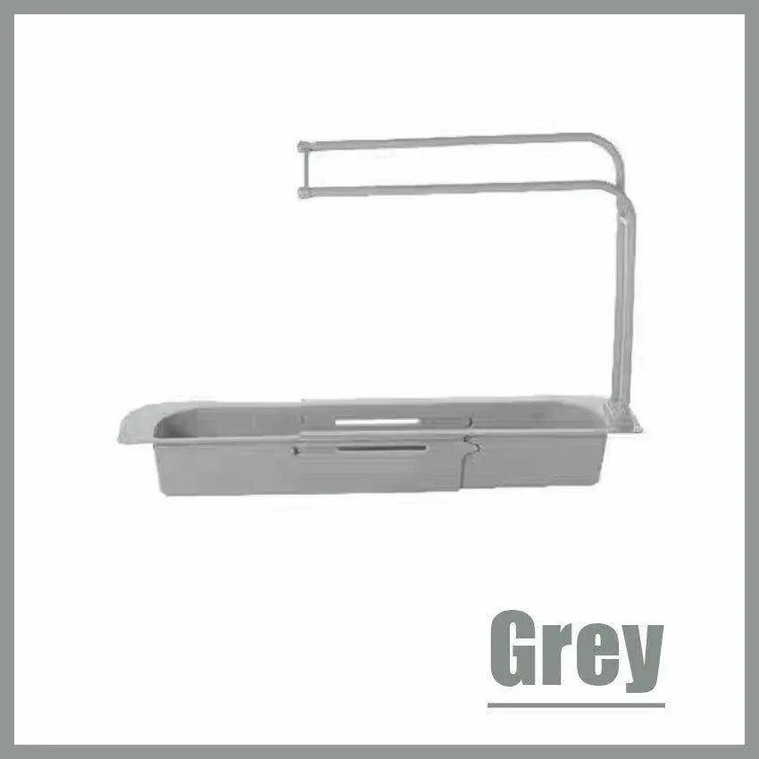 Telescopic Sink Rack Holder Expandable Storage Drain Basket Home Kitchen Kit - Blue — product image 13 of 13