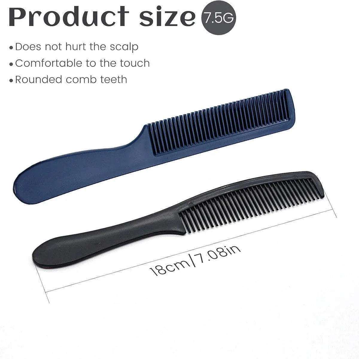 Individually Wrapped Hair Combs, 50-Pack - Black