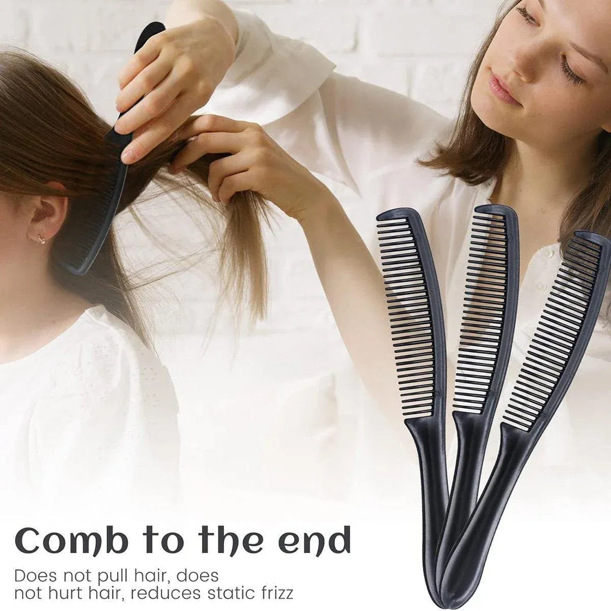 Individually Wrapped Hair Combs, 50-Pack - Black