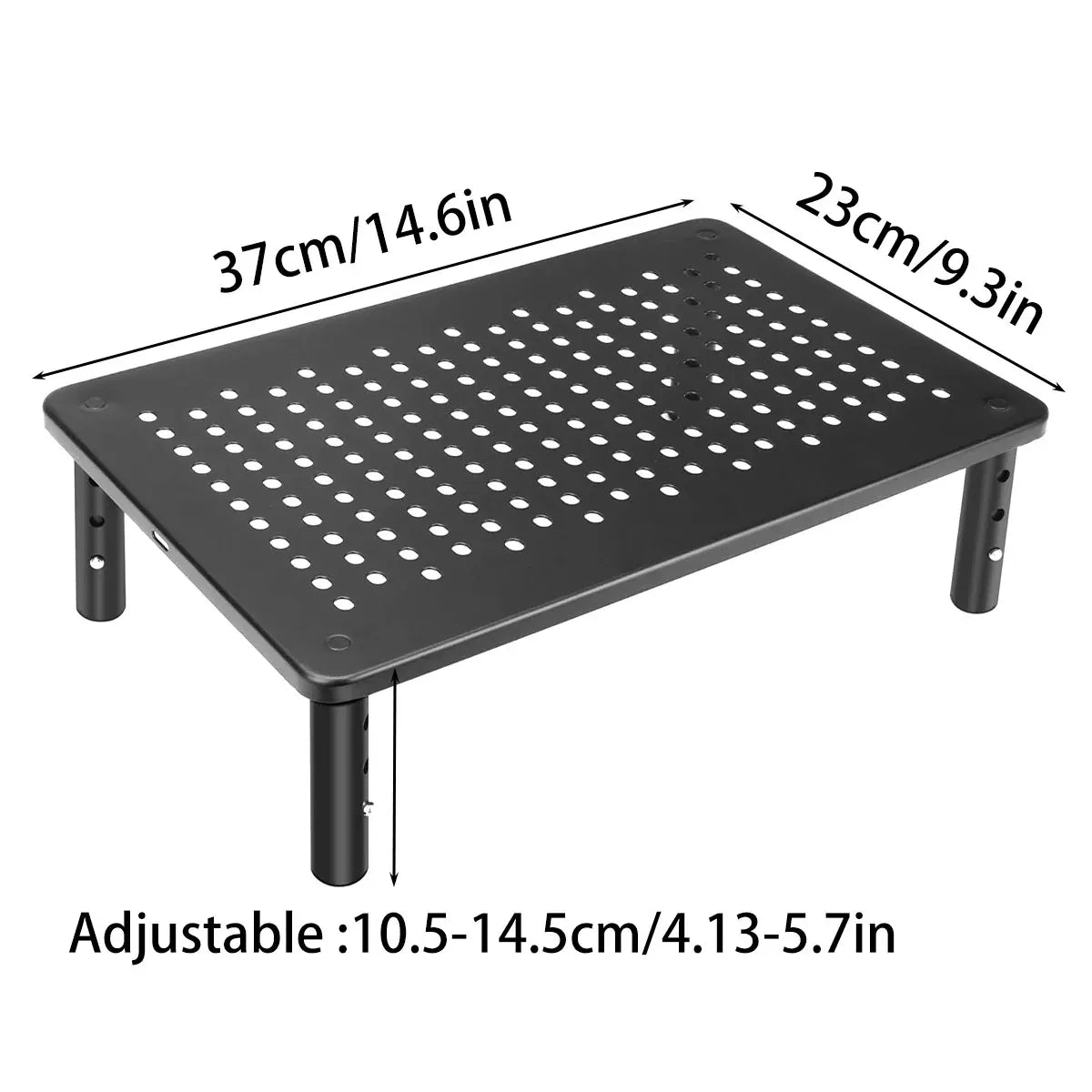 3 Height Adjustable Monitor Riser Laptop Printer Computer Stand Desktop Shelf — product photo 3