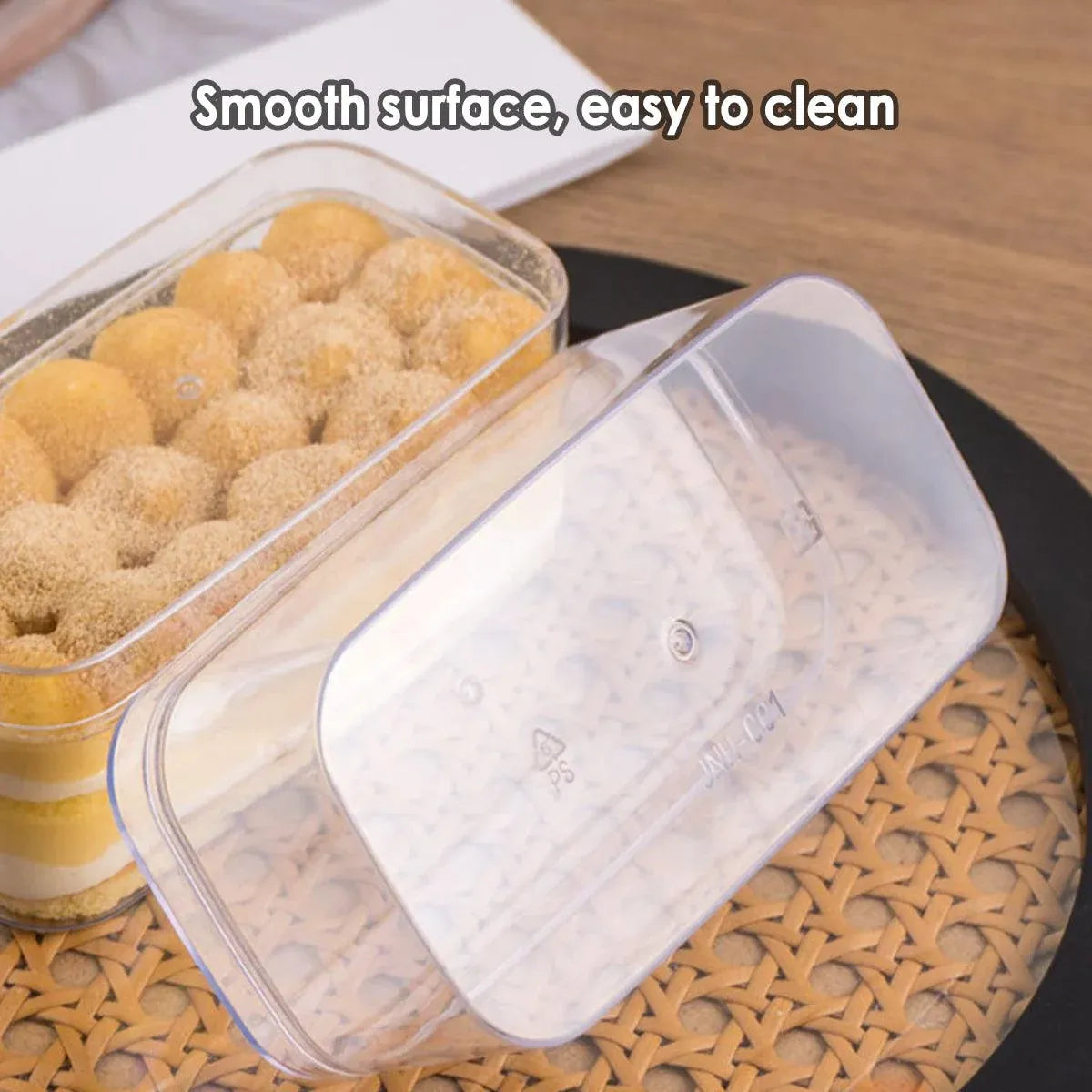 20pcs Transparent Biscuit Box Plastic Cake Box Pastry Dessert Storage Container - 5.5x9.5cm — product photo 7