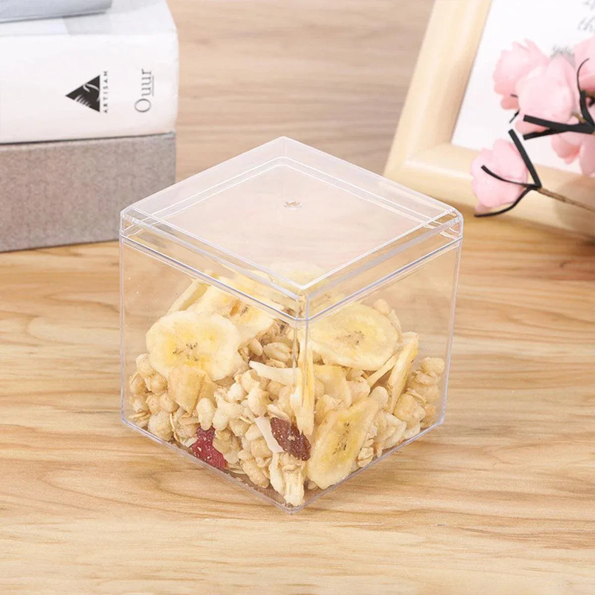 20pcs Transparent Biscuit Box Plastic Cake Box Pastry Dessert Storage Container - 5.5x9.5cm — product photo 14