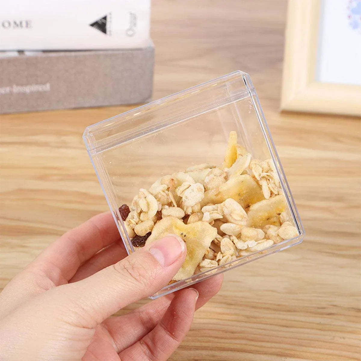 20pcs Transparent Biscuit Box Plastic Cake Box Pastry Dessert Storage Container - 5.5x9.5cm — product photo 15