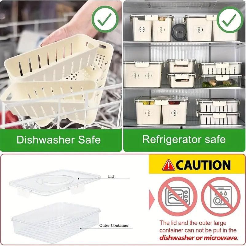 Refrigerator Crisper Storage Box Food Organizer Container for Kitchen Fridge — product image 5