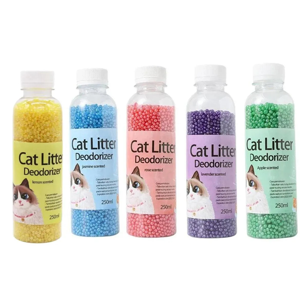 Fragranced Cat Litter Deodoriser Beads - 250 ml, Yellow