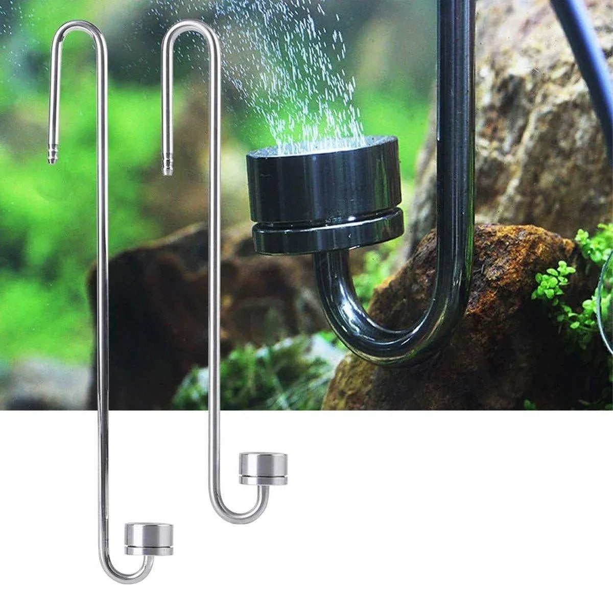 30 cm Stainless Steel CO₂ Diffuser for Planted Aquariums