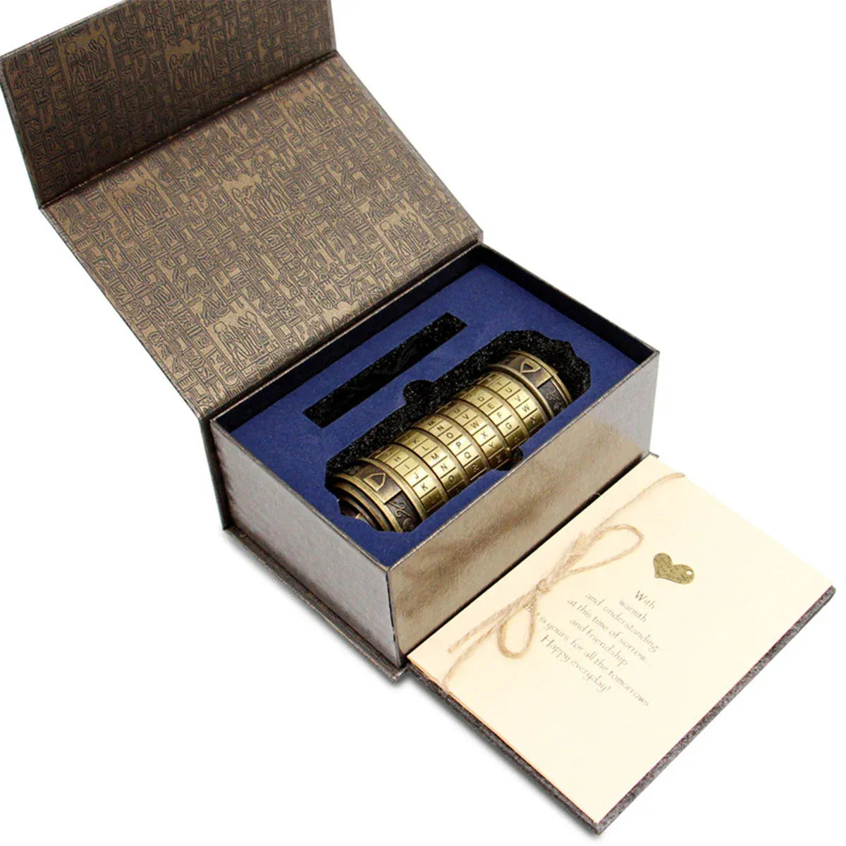 Da Vinci-Style Bronze Combination Cryptex Puzzle Box — product image 12 of 15