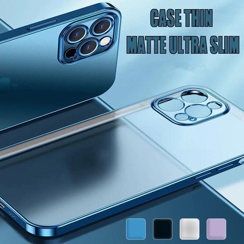 Slim Matte Shockproof Case for iPhone 12 Pro Max – Silver