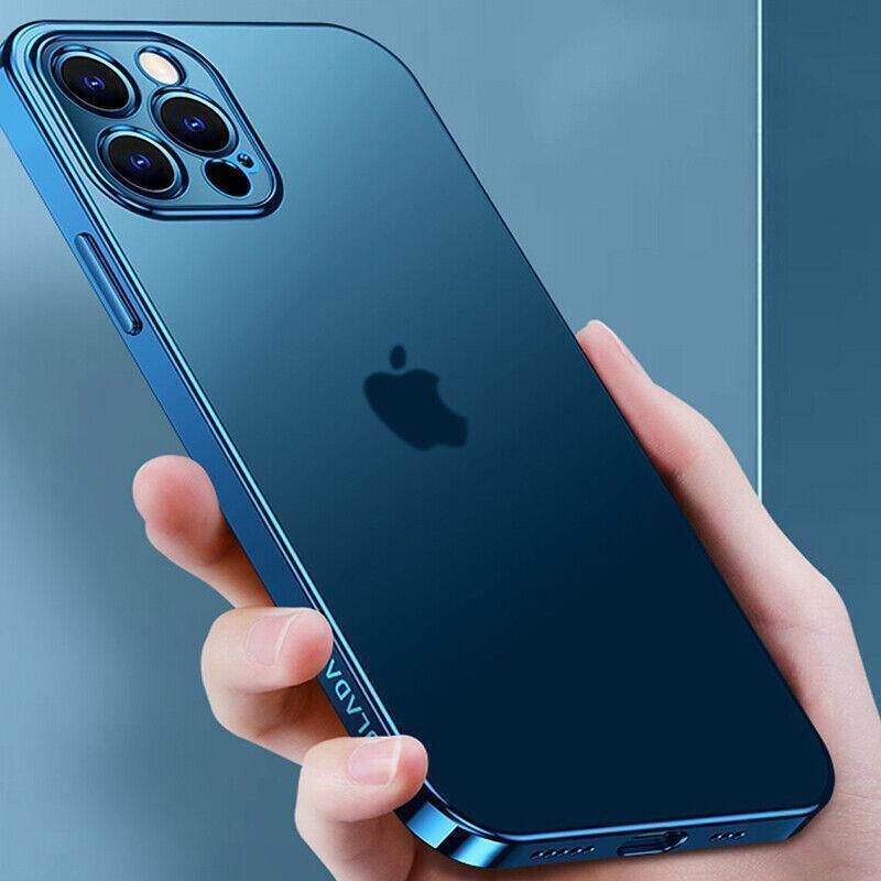 Blue For iPhone 13 12 11 Pro Max Case Thin Matte Ultra Slim Shockproof Clear Cover - iPhone 7/8
