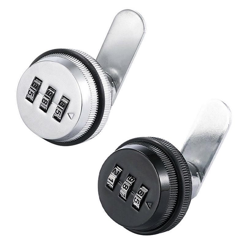 3 Digital Code Combination Cam Lock Furniture Post Mail Box Cabinet Locker Safe - Silver — product photo 3