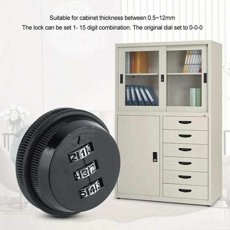 3 Digital Code Combination Cam Lock Furniture Post Mail Box Cabinet Locker Safe - Silver — product photo 5
