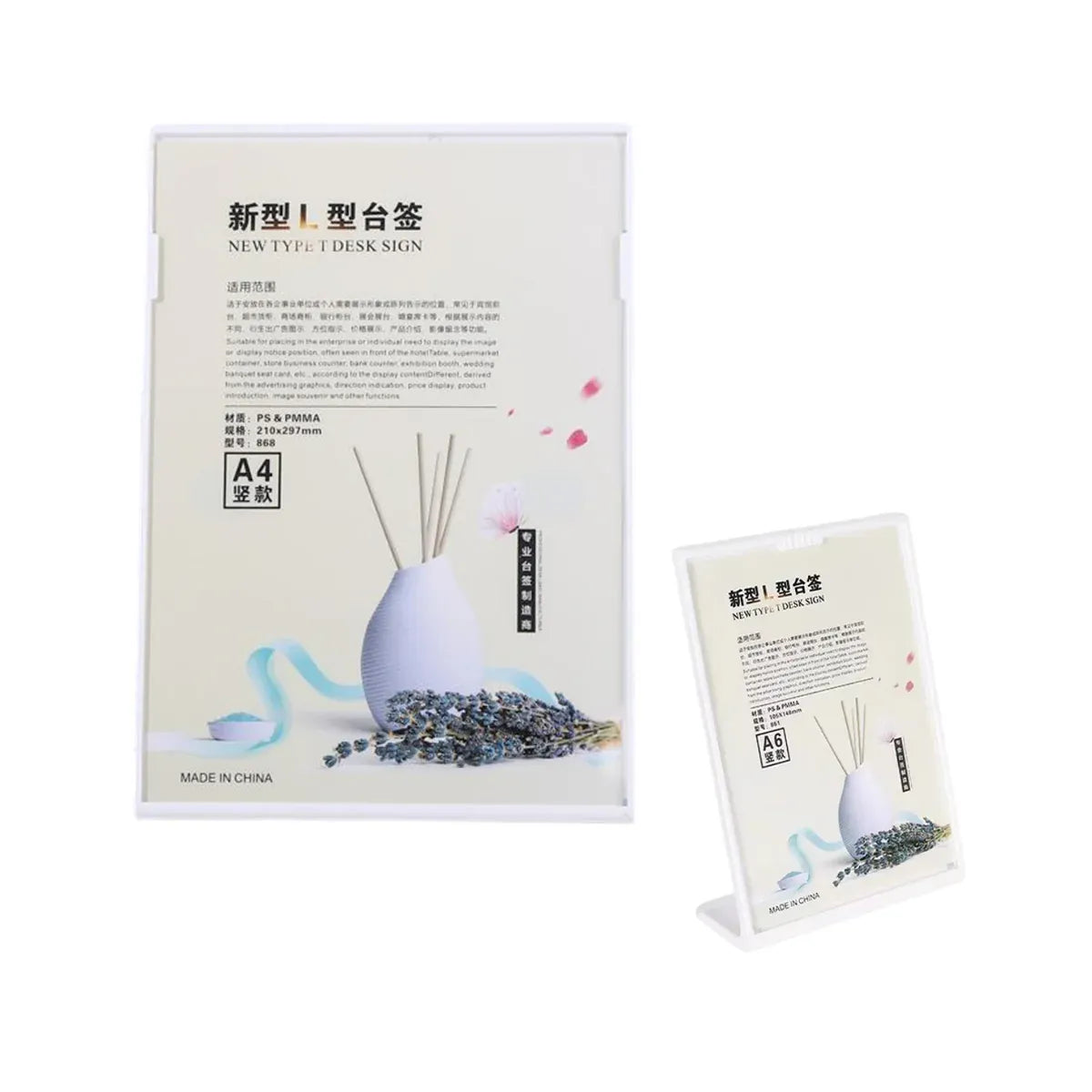 7PCS L-Shaped Table Plastic Display Board White Durable for Restaurant Hotel Use — product photo 12