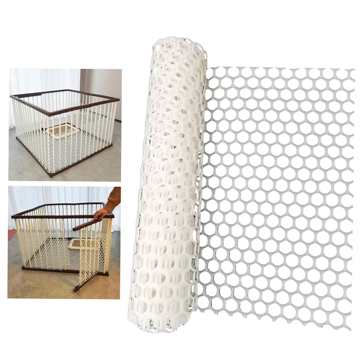 Trim-to-Fit HDPE Pet Enclosure Mesh Panel - 200 × 40 cm