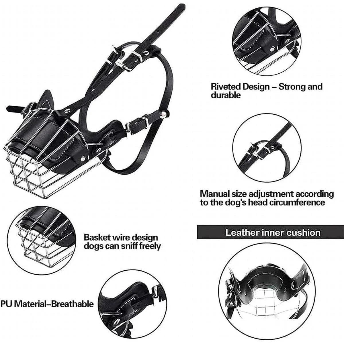 Adjustable Dog Muzzle - Black - L — product image 5 of 15