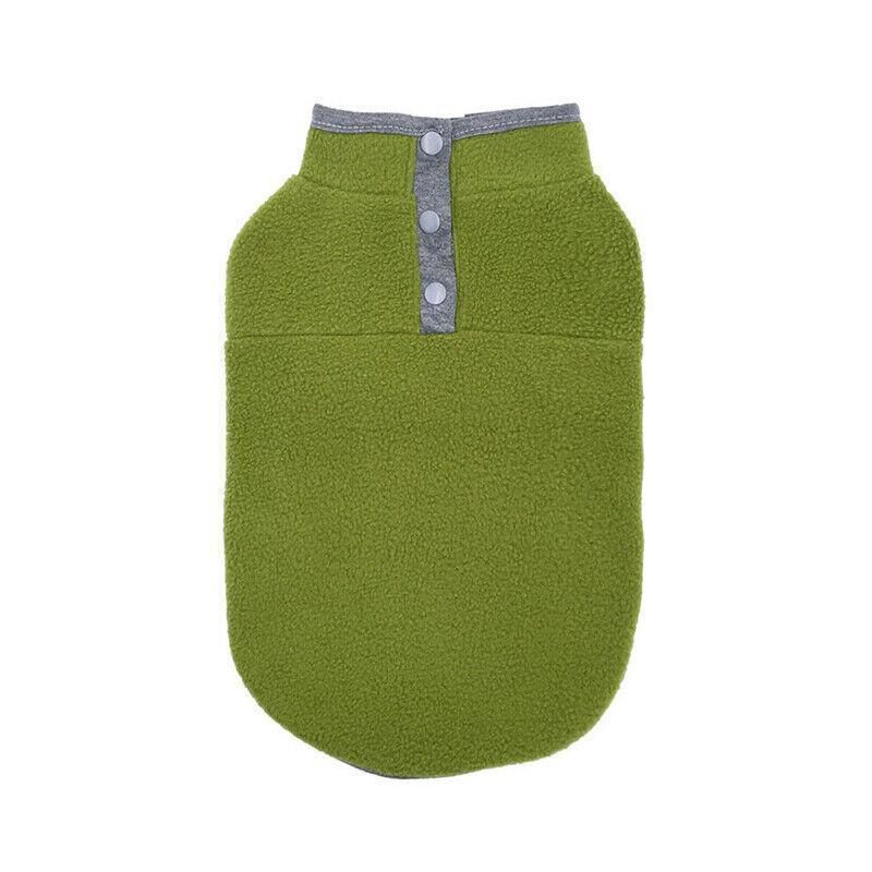 Fleece Dog Winter Jacket - Medium, Green