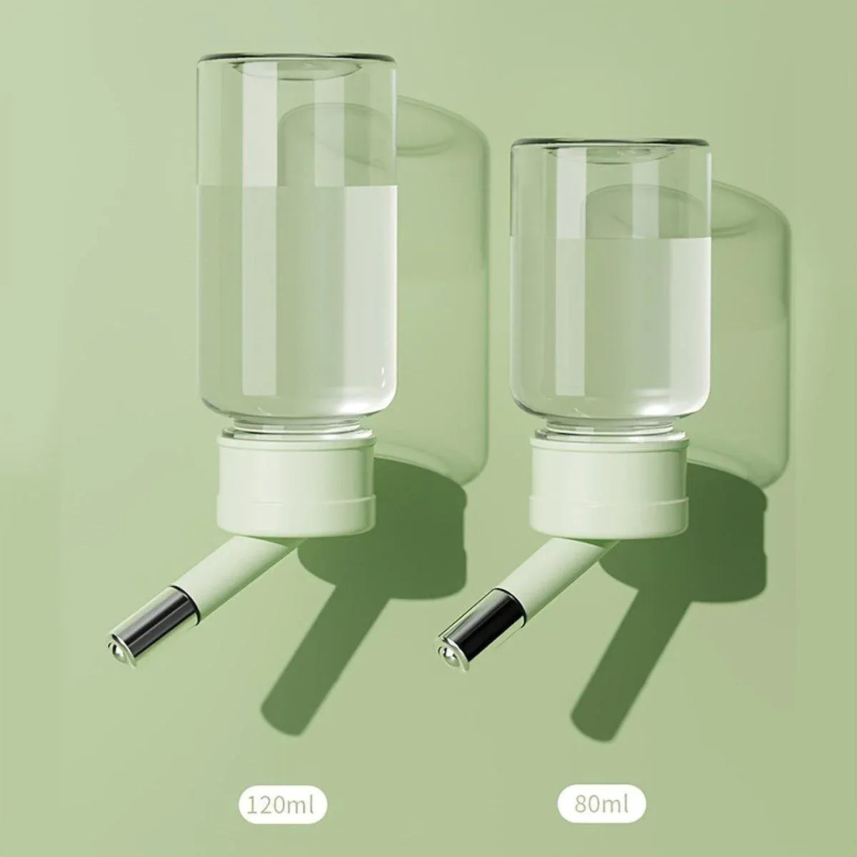 Small Animal Cage Water Bottle - 80 ml, Green
