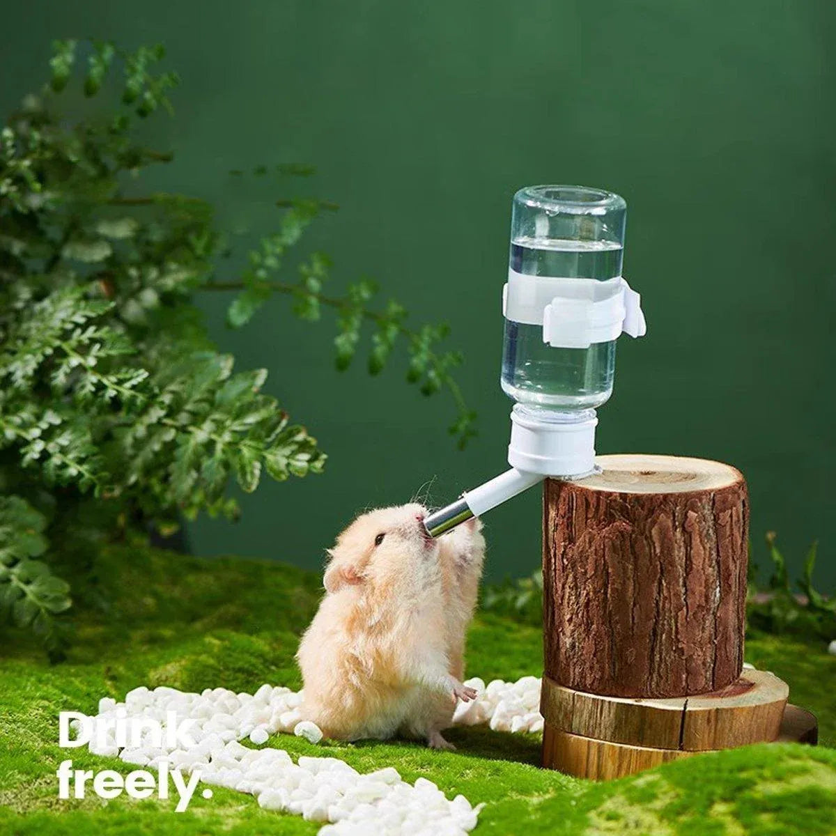 Small Animal Cage Water Bottle - 80 ml, Green
