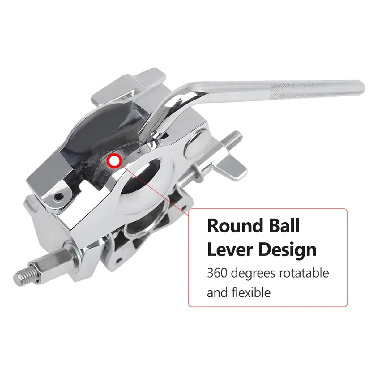 Drum Set Tom Clamp Extension Clip Adjustable Anti-Slip For Drum Kit Expansion — product image 5
