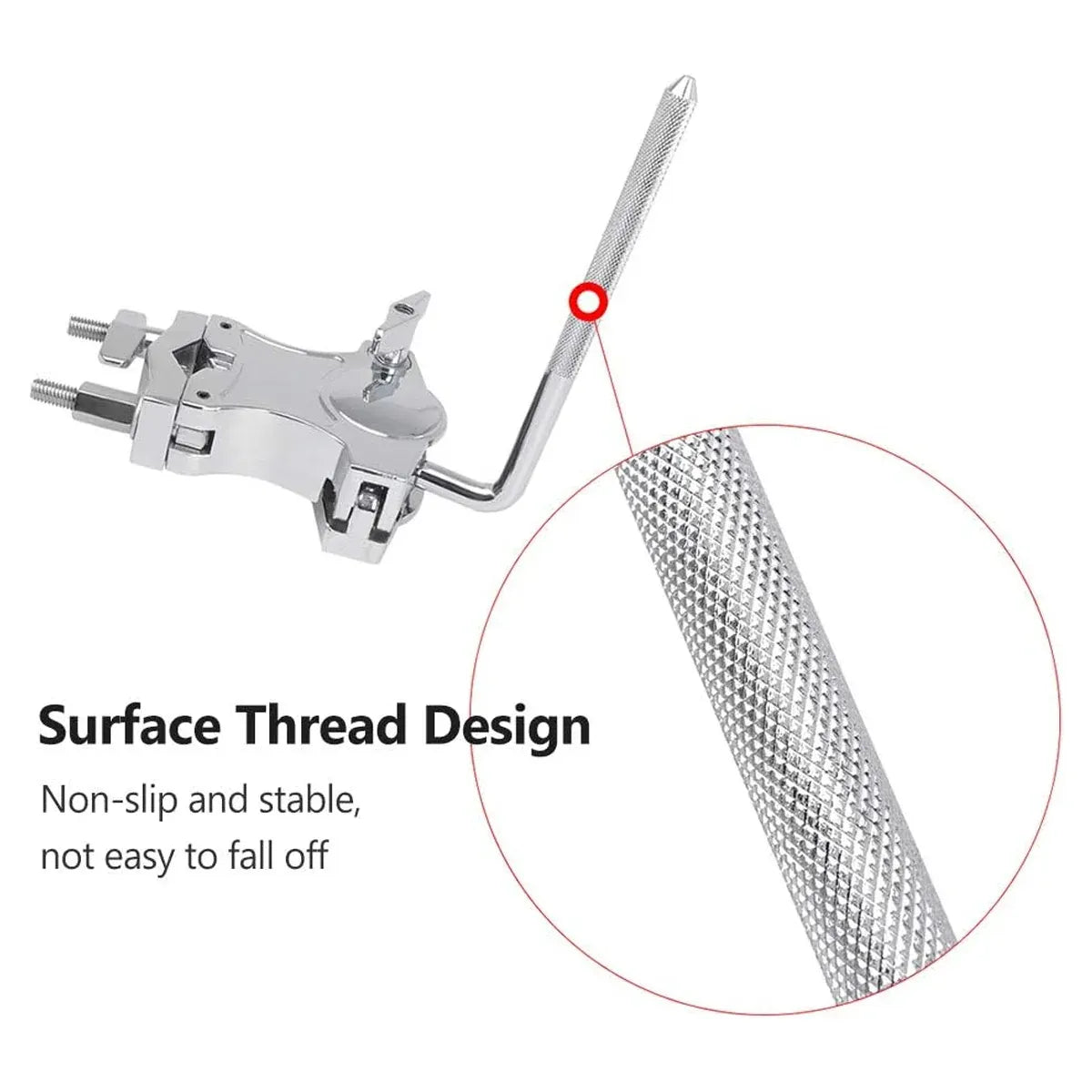 Drum Set Tom Clamp Extension Clip Adjustable Anti-Slip For Drum Kit Expansion — product image 7