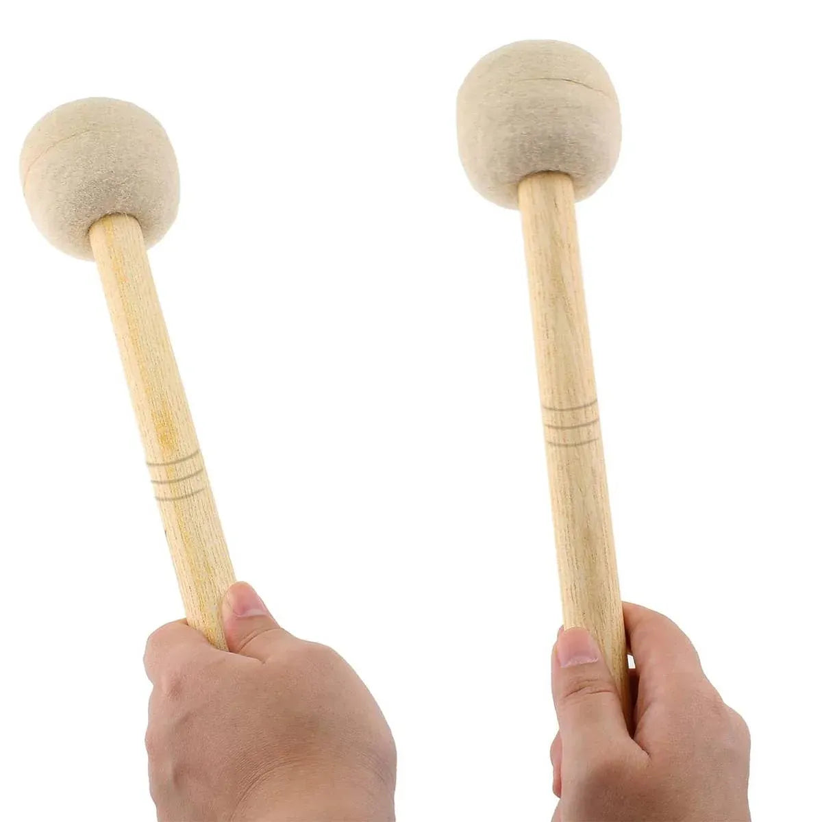 2pcs Felt Drumsticks Gong Mallets Soft Hammer Drum Accessories Percussion Tools — product image 7