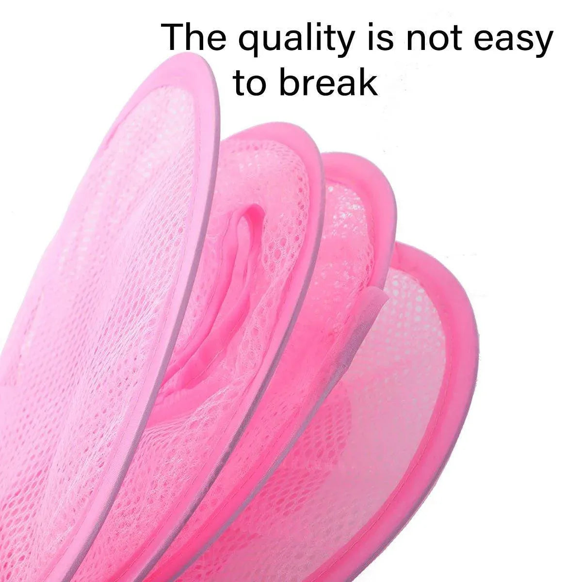 Foldable Clothes Drying Basket Three-layer Hanging Storage Breathable Organizer - Red