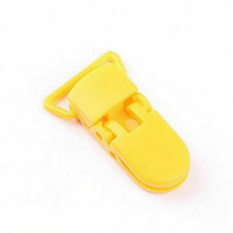 60 Random Colored Plastic Pacifier Dummy Clip Suspender Badge Holder for Crafts — product image 11