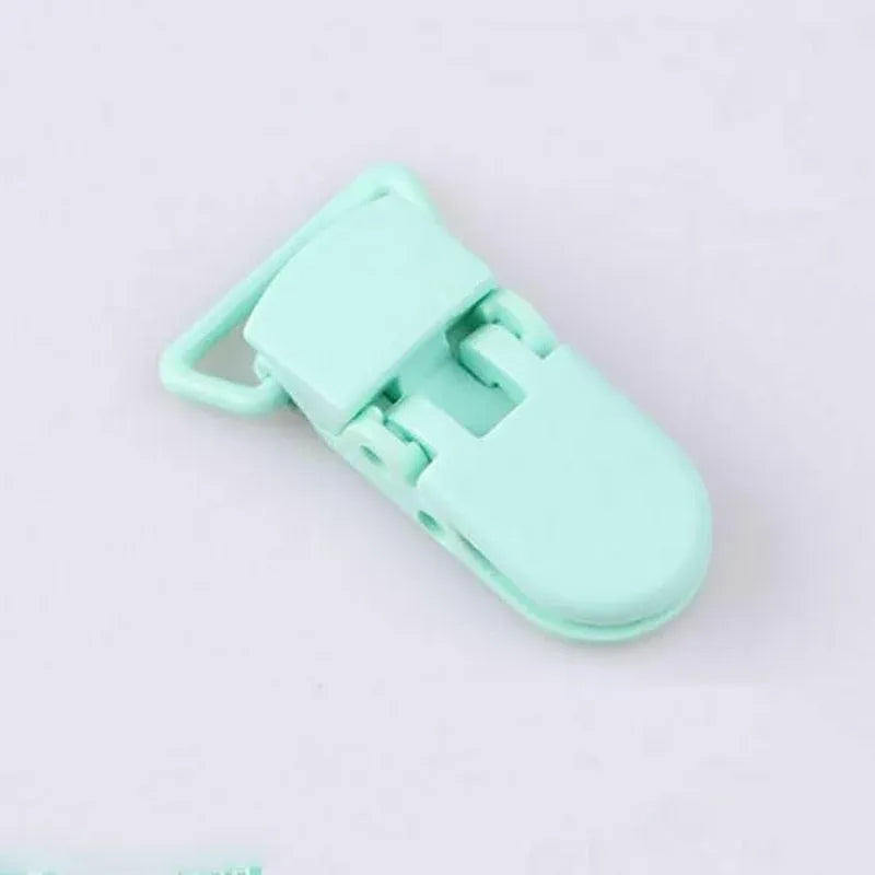 60 Random Colored Plastic Pacifier Dummy Clip Suspender Badge Holder for Crafts — product image 12
