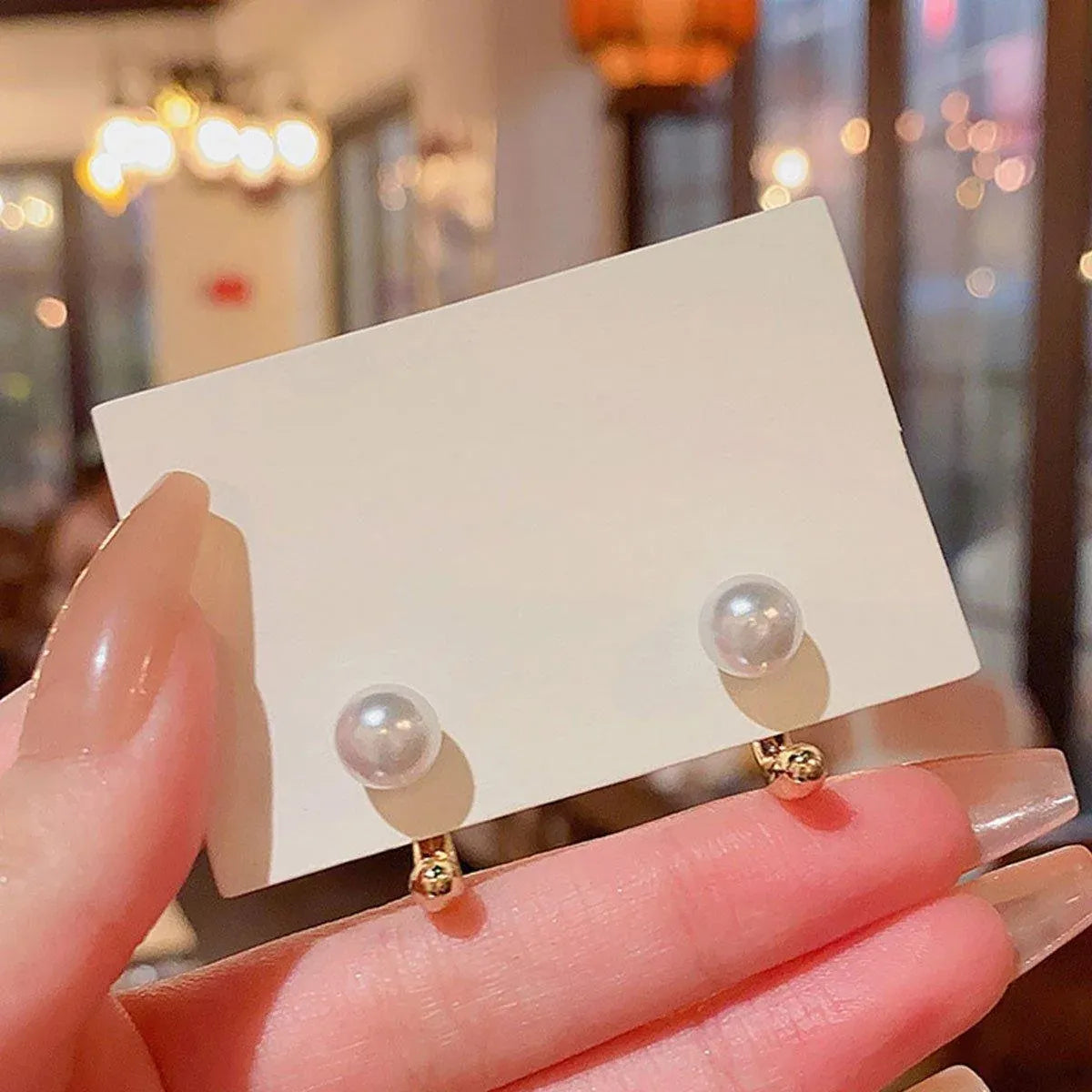 Premium Pearl Earrings Elegant Simple Design Timeless Fashion Jewelry for Women