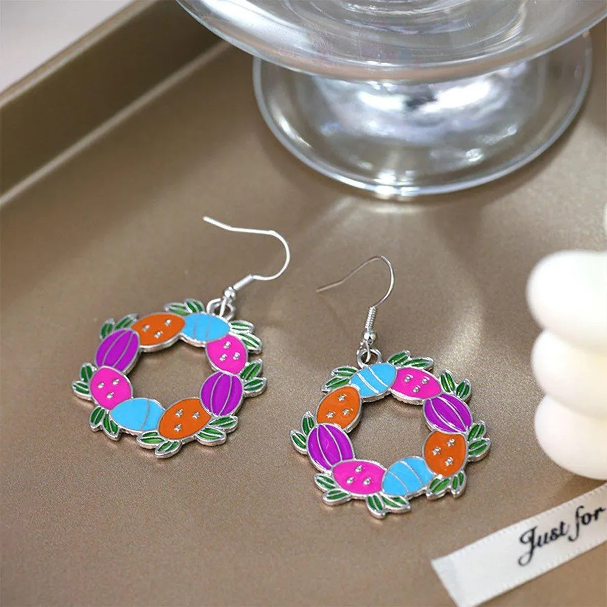 Cute Cartoon Earrings Funny Jewelry Gift for Girls Perfect for Birthdays Parties - Black rooster