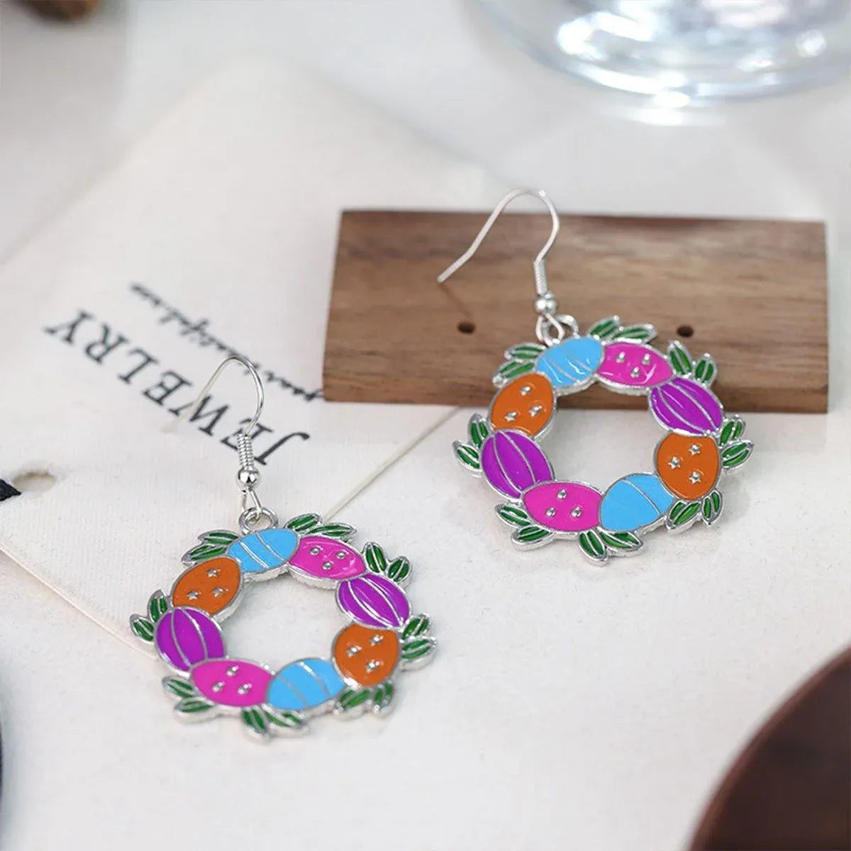 Cute Cartoon Earrings Funny Jewelry Gift for Girls Perfect for Birthdays Parties - Black rooster