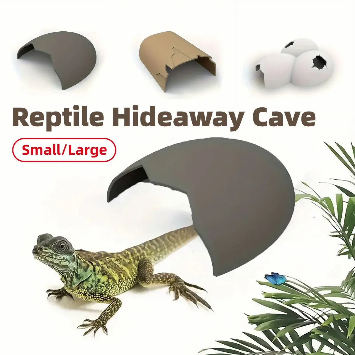 Conjoined Eggshell Reptile Habitat Hideout - 1 Piece