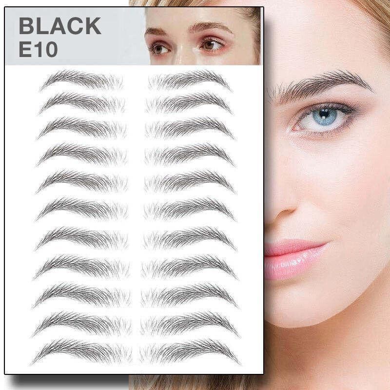3D Waterproof Eyebrow Tattoo Sticker Hair-Like Natural Brows for Sparse Eyebrows - E10