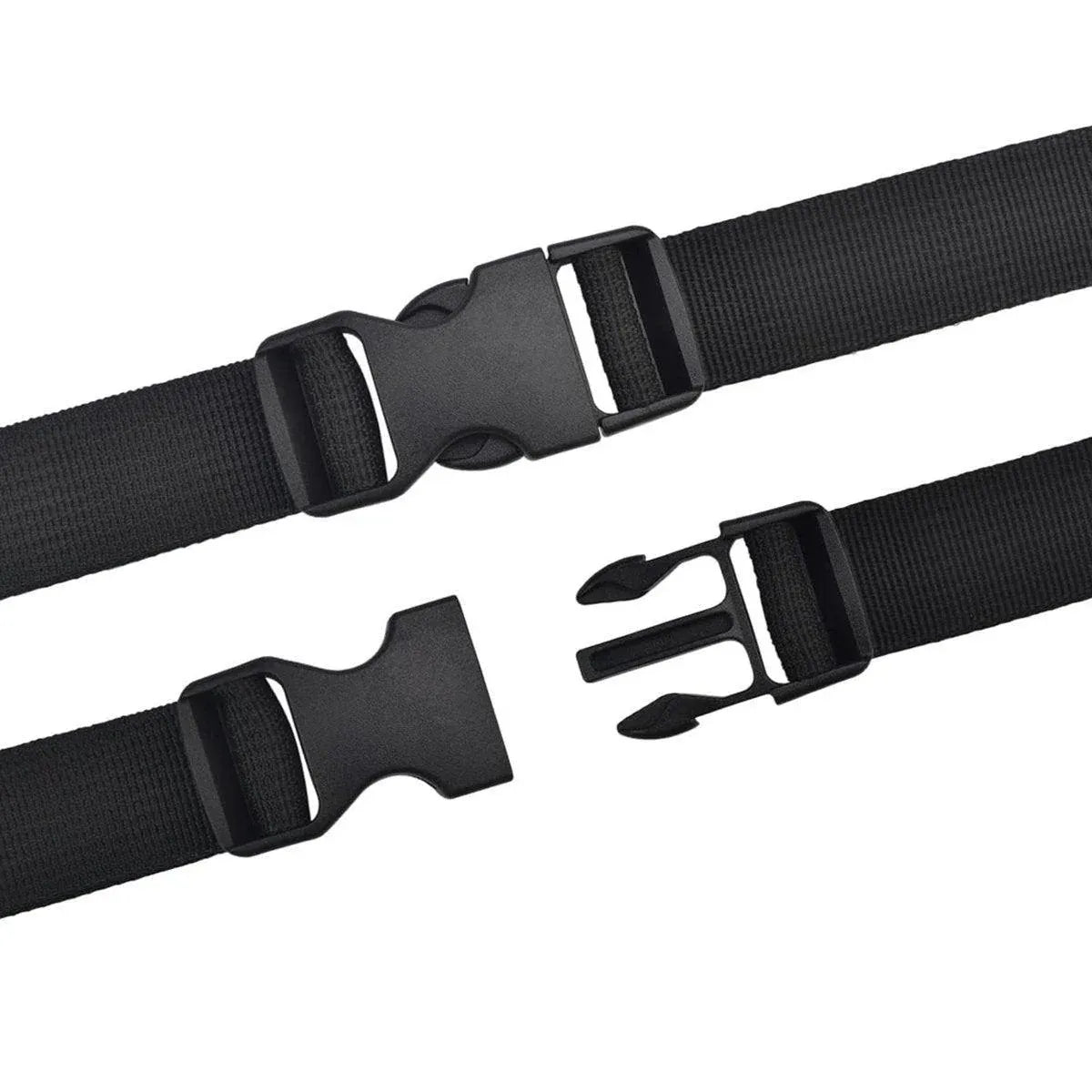 10pcs Black Plastic Buckle Clips for School Bag Backpack Strap Multifunctional - 38mm