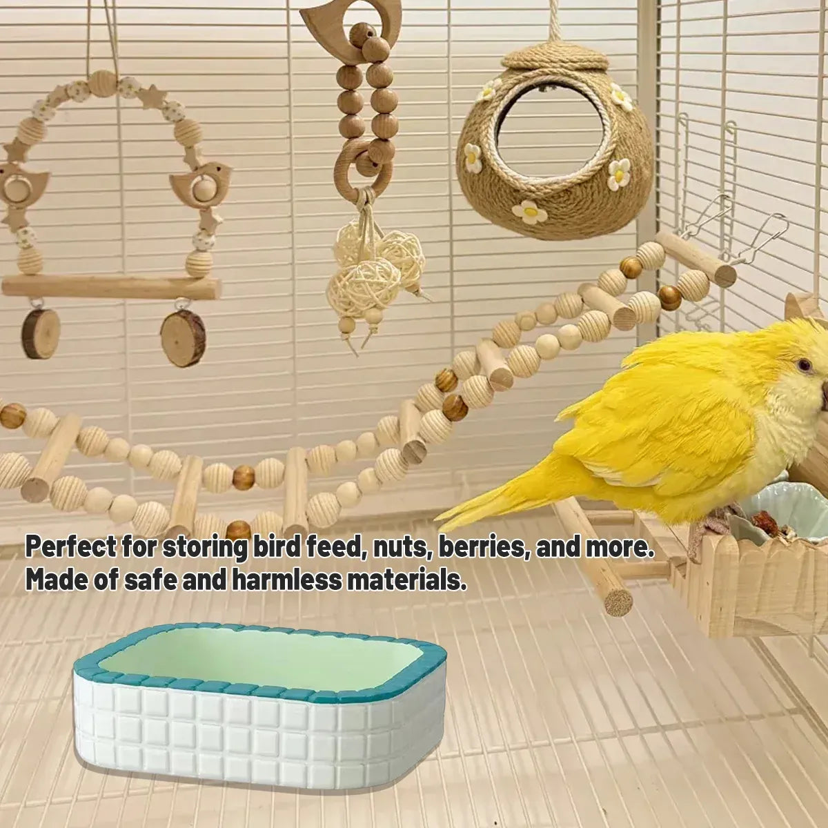 Small Animal & Bird Feeding Bowl with Non-Slip Base