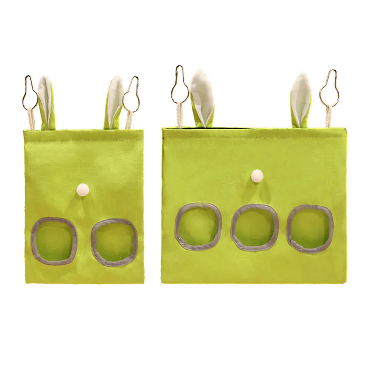 Hanging Canvas Hay Feeding Bag - Green, Large, 35 × 30 cm