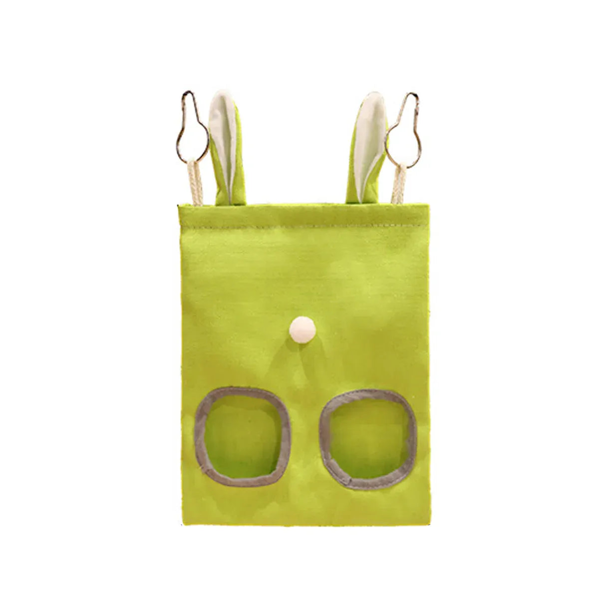 Hanging Canvas Hay Feeding Bag - Green, Small, 23 × 30 cm
