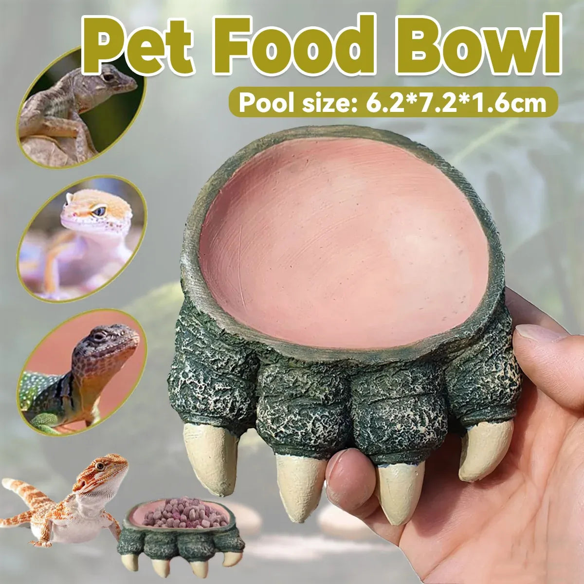 Claw-Shape Resin Reptile Food & Water Dish